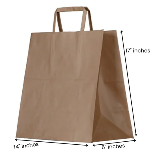 14x5x17 Inches Eco Pack Paper Bag With Flat Handle