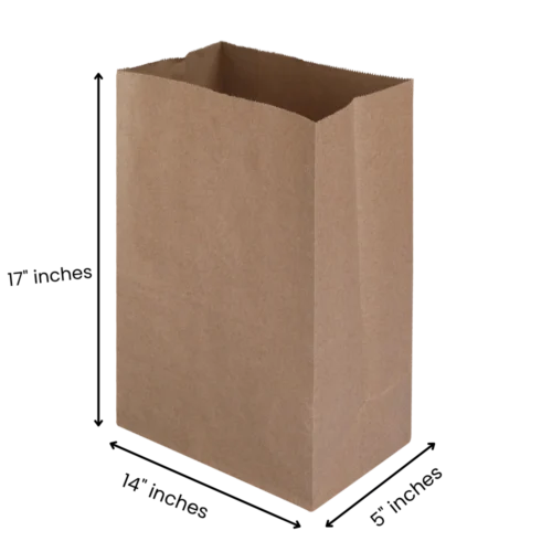 14x5x17 Inches Eco Pack Square Bottom Grocery Bag