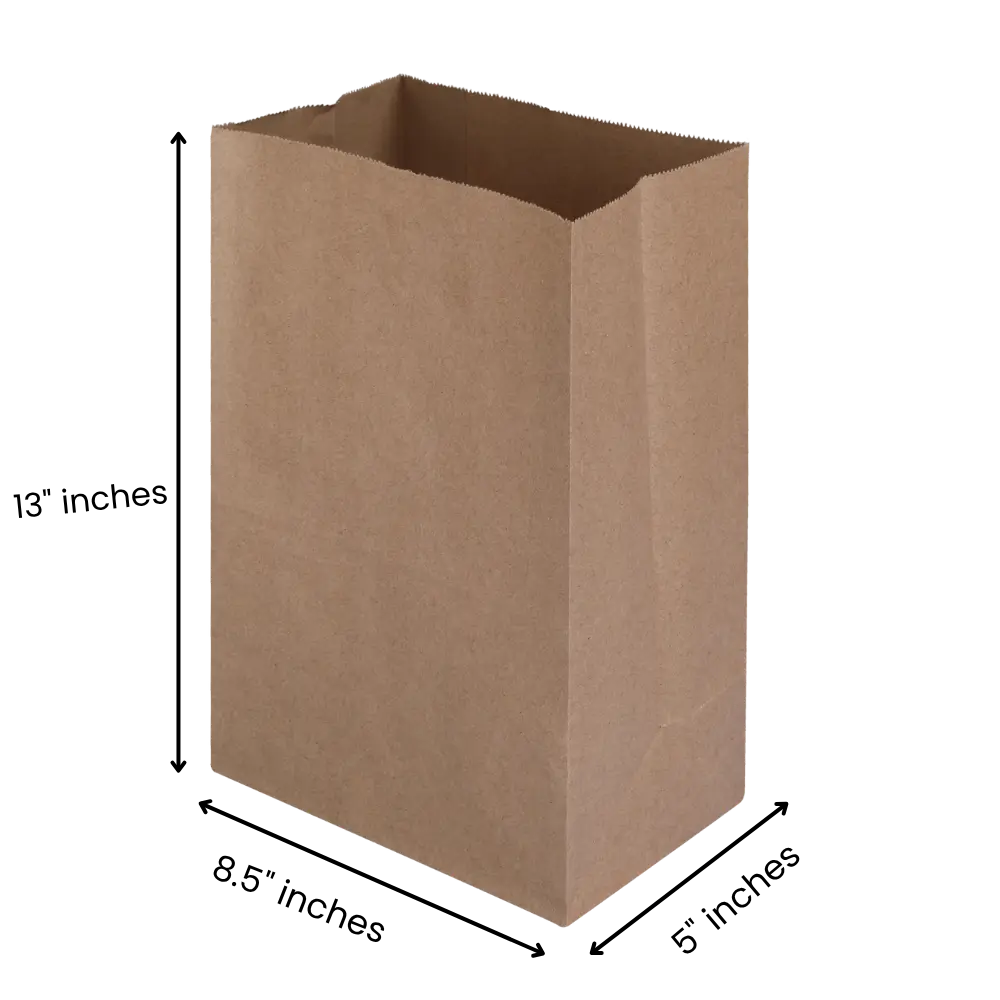 8.5x5x13 Inches Eco Pack Square Bottom Grocery Bag